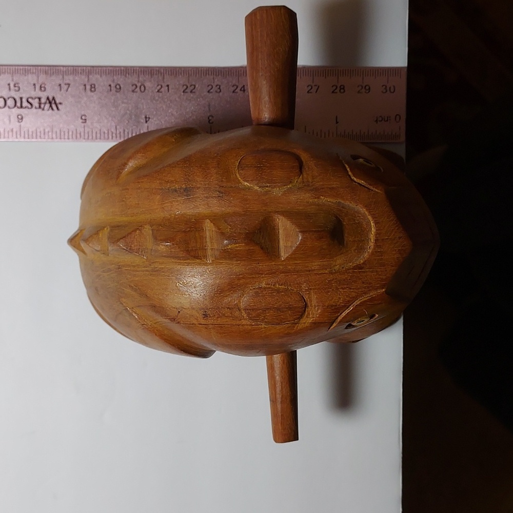 Wooden Frog Rasp Musical Instrument Percussion Hand Crafted - Picture 12 of 13
